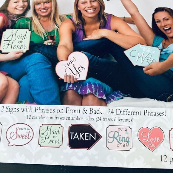 Bridal Shower Bachelorette Party Photo Prop Signs - Picture 2 of 4